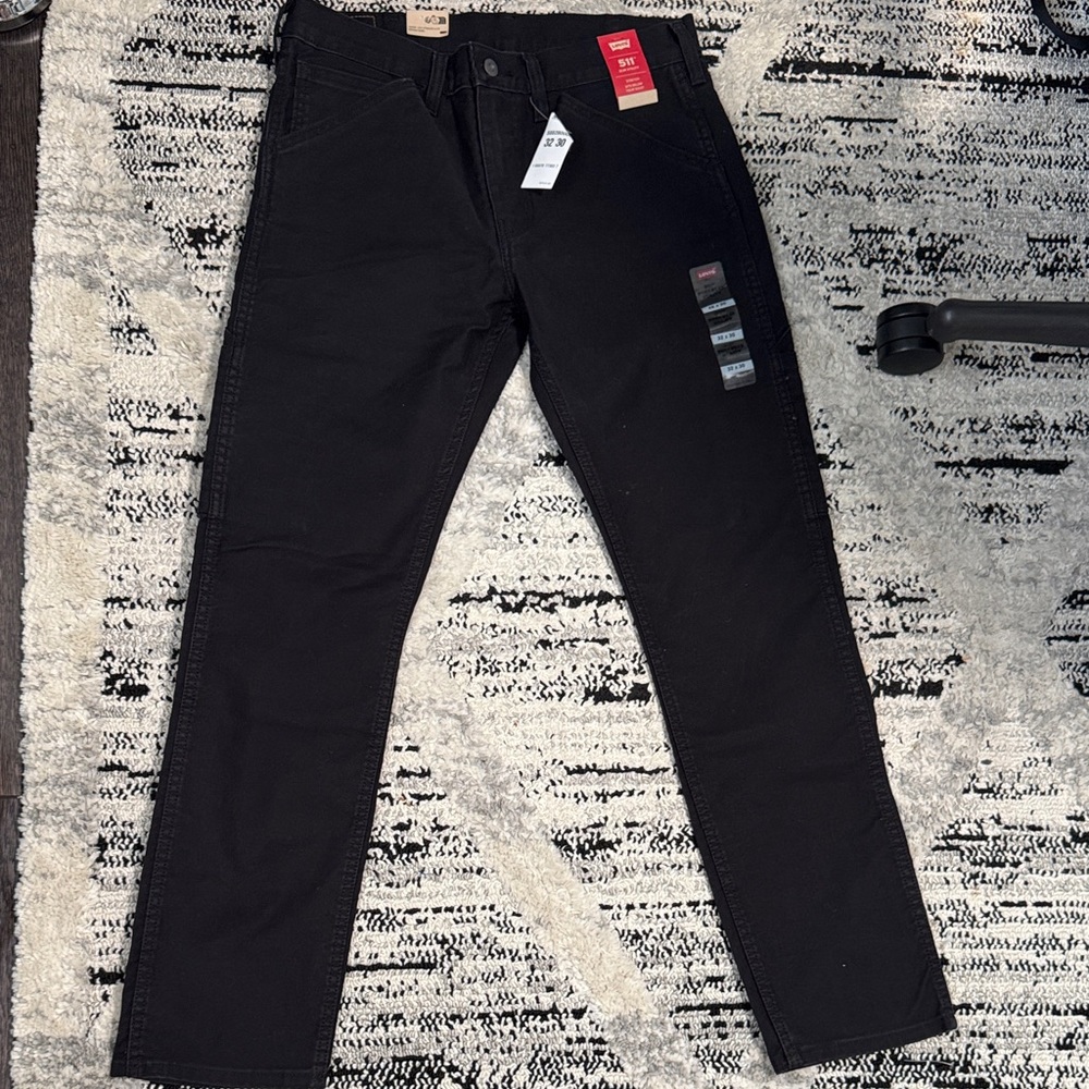 Levi's Men's Slim Utility Black Jeans